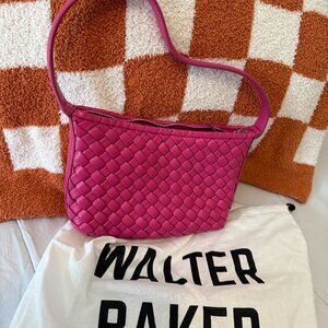 Walter Baker Hazel Woven Leather Shoulder Bag in Pink